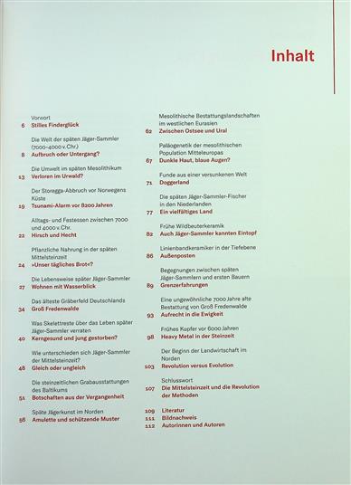 Archäologie in Deutschland Mittelsteinzeit Inhaltsverzeichnis