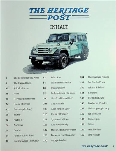 The Heritage Post Inhaltsverzeichnis