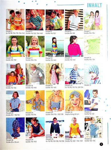 Kinder Maschenmode Inhaltsverzeichnis