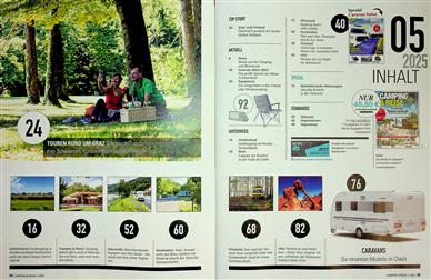 Camping & Reise Magazin Inhaltsverzeichnis