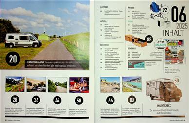 Camping & Reise Magazin Inhaltsverzeichnis