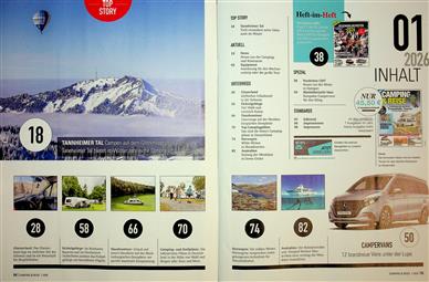 Camping & Reise Magazin Inhaltsverzeichnis