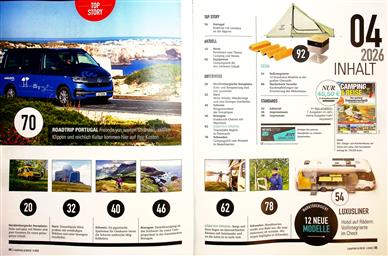 Camping & Reise Magazin Inhaltsverzeichnis