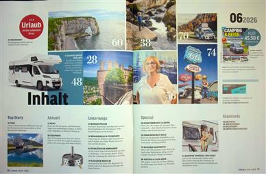 Camping & Reise Magazin Inhaltsverzeichnis