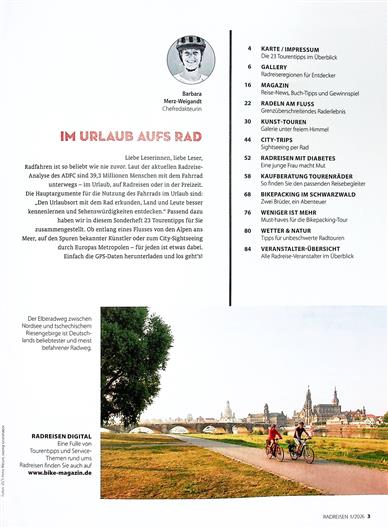 My Bike Radreisen 2026 Inhaltsverzeichnis