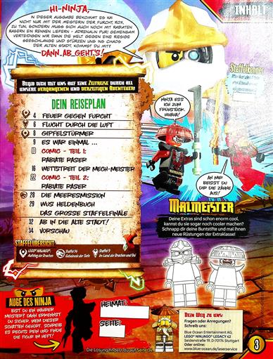 LEGO Ninjago Legacy Inhaltsverzeichnis