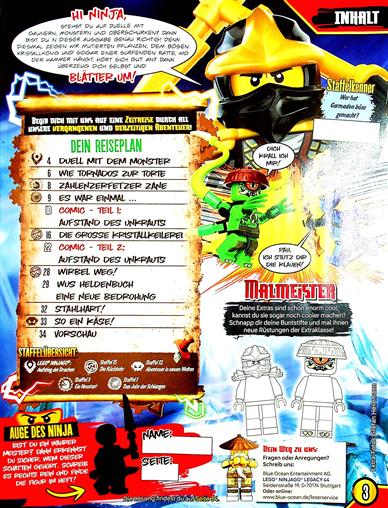 LEGO Ninjago Legacy Inhaltsverzeichnis