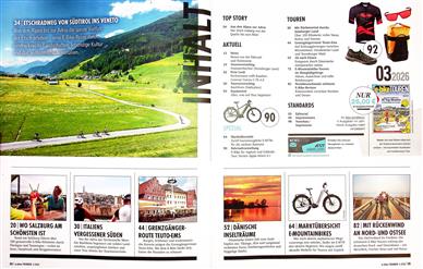 e-bike Touren Inhaltsverzeichnis