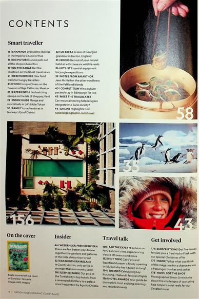 National Geographic Traveller UK Inhaltsverzeichnis