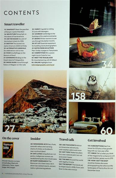 National Geographic Traveller UK Inhaltsverzeichnis
