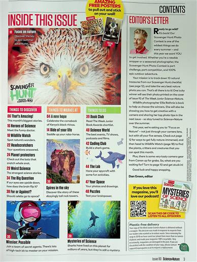 The Week Junior Science + Nature Inhaltsverzeichnis