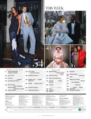 Hello (UK) Inhaltsverzeichnis