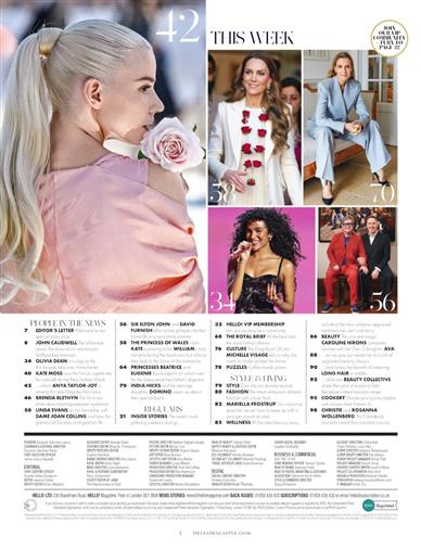 Hello (UK) Inhaltsverzeichnis