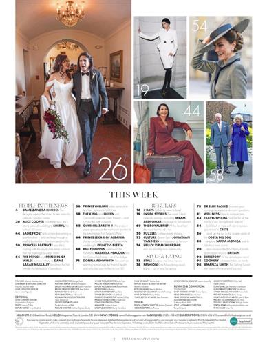 Hello (UK) Inhaltsverzeichnis