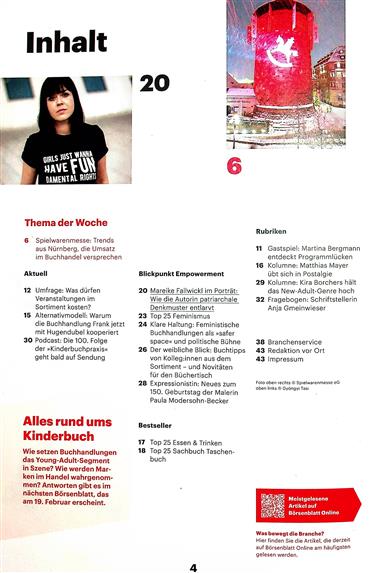 Börsenblatt Inhaltsverzeichnis