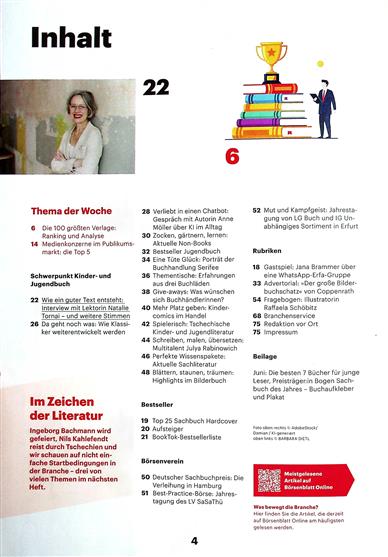 Börsenblatt Inhaltsverzeichnis