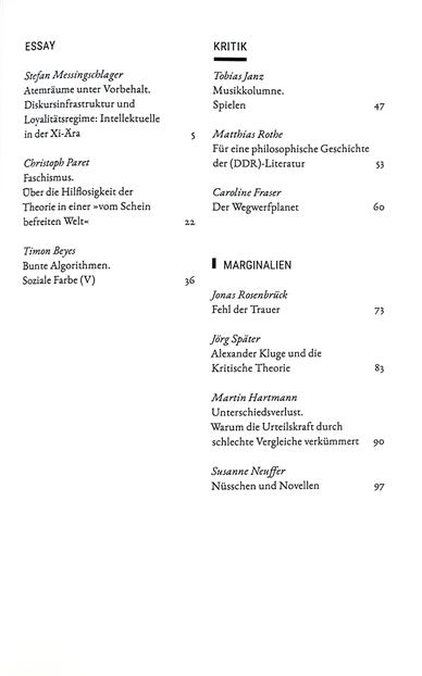Merkur Inhaltsverzeichnis