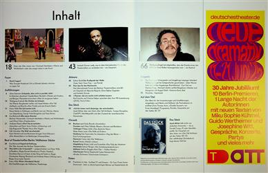 Theater Heute Inhaltsverzeichnis