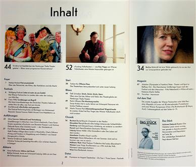Theater Heute Inhaltsverzeichnis