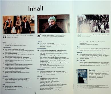 Theater Heute Inhaltsverzeichnis