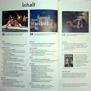 Theater Heute Inhaltsverzeichnis