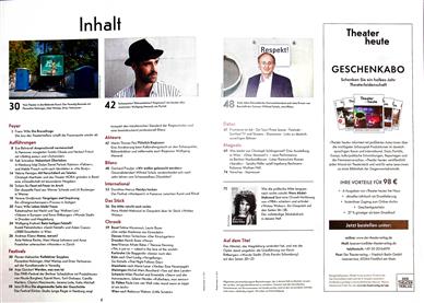 Theater Heute Inhaltsverzeichnis