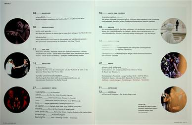 Tanz Inhaltsverzeichnis