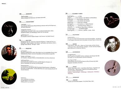 Tanz Inhaltsverzeichnis