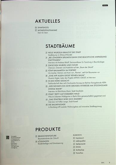 Garten & Landschaft Inhaltsverzeichnis