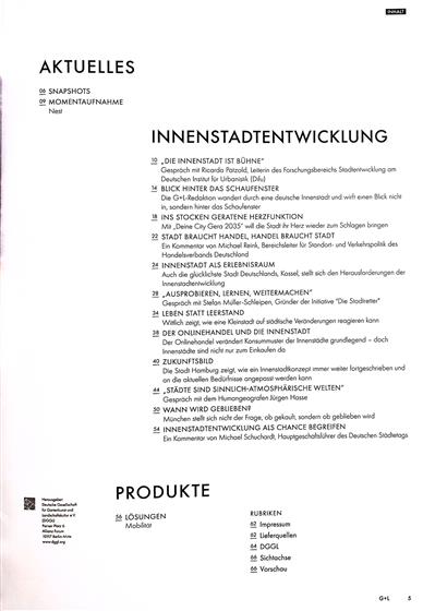 Garten & Landschaft Inhaltsverzeichnis