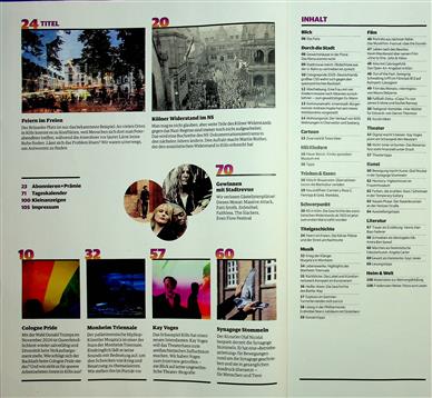 Stadtrevue Inhaltsverzeichnis