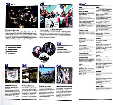 Stadtrevue Inhaltsverzeichnis