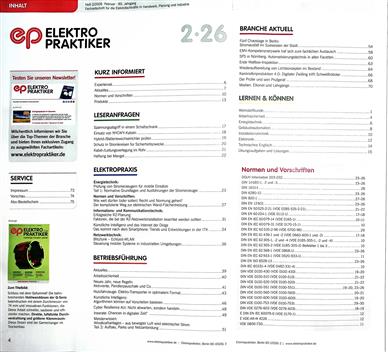 Elektropraktiker Inhaltsverzeichnis