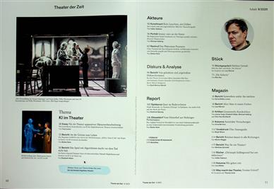 Theater der Zeit Inhaltsverzeichnis