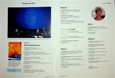 Theater der Zeit Inhaltsverzeichnis