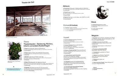 Theater der Zeit Inhaltsverzeichnis