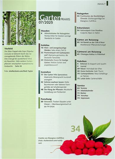 Gartenpraxis Inhaltsverzeichnis