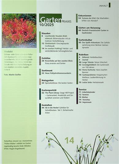 Gartenpraxis Inhaltsverzeichnis