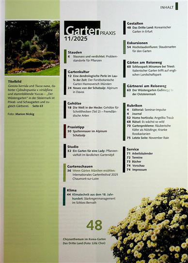 Gartenpraxis Inhaltsverzeichnis