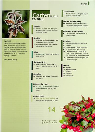 Gartenpraxis Inhaltsverzeichnis