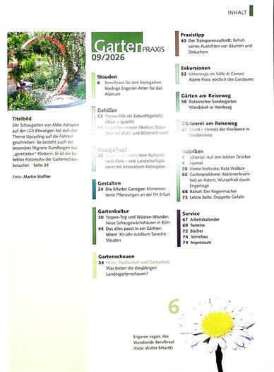 Gartenpraxis Inhaltsverzeichnis