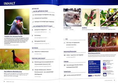 Gefiederte Welt Inhaltsverzeichnis