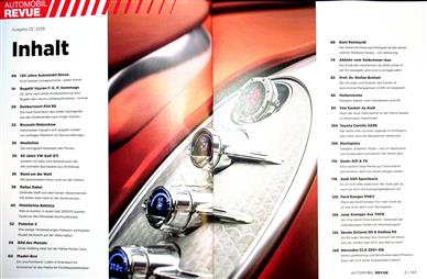 Automobil Revue (CH) Inhaltsverzeichnis
