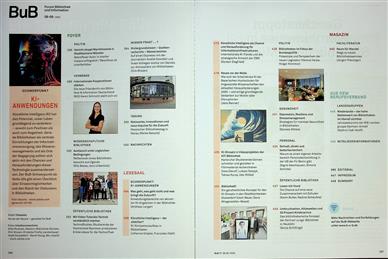 Forum Bibliothek und Information BuB Inhaltsverzeichnis