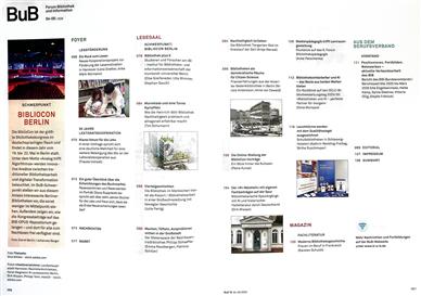 Forum Bibliothek und Information BuB Inhaltsverzeichnis