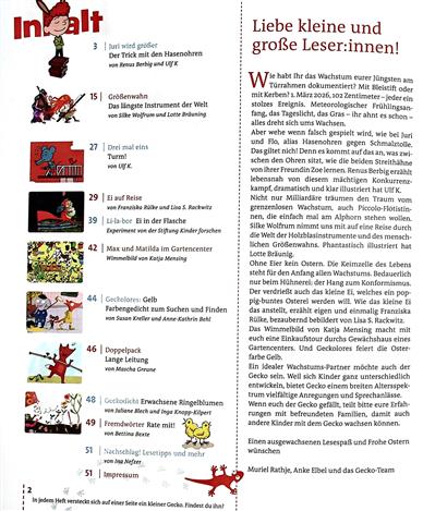 Gecko Inhaltsverzeichnis