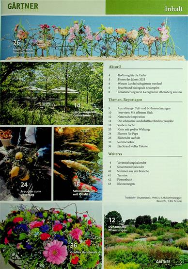 Gärtner + Florist Inhaltsverzeichnis
