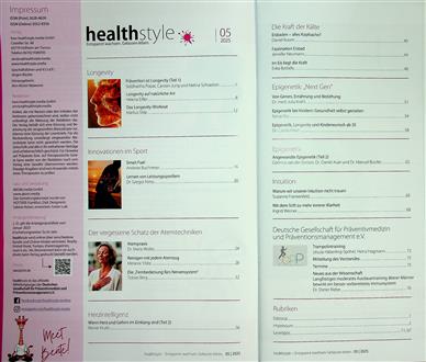 healthstyle Inhaltsverzeichnis