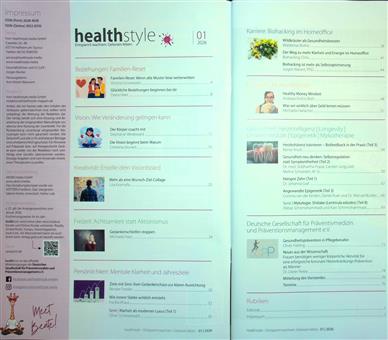 healthstyle Inhaltsverzeichnis