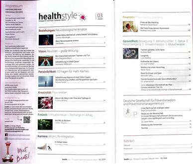 healthstyle Inhaltsverzeichnis